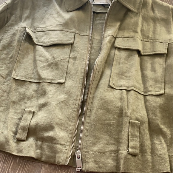 Zara Green Zip Up Jacket - Picture 4 of 6
